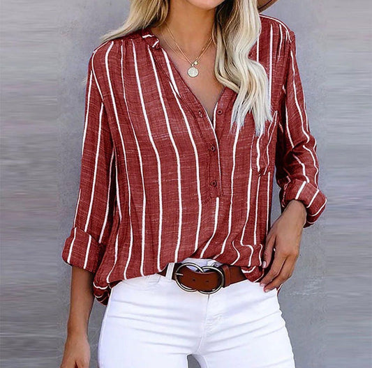 Sienna | Chic Striped Blouse