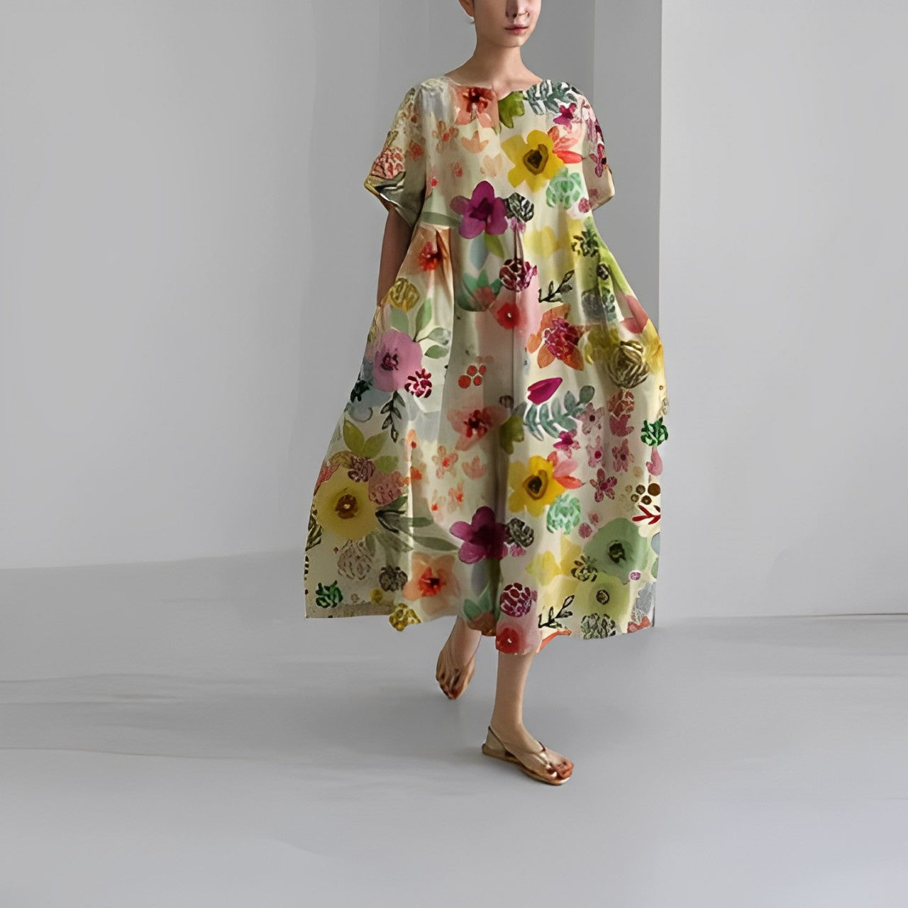 DAISY I ELEGANTES SWING-MIDIKLEID