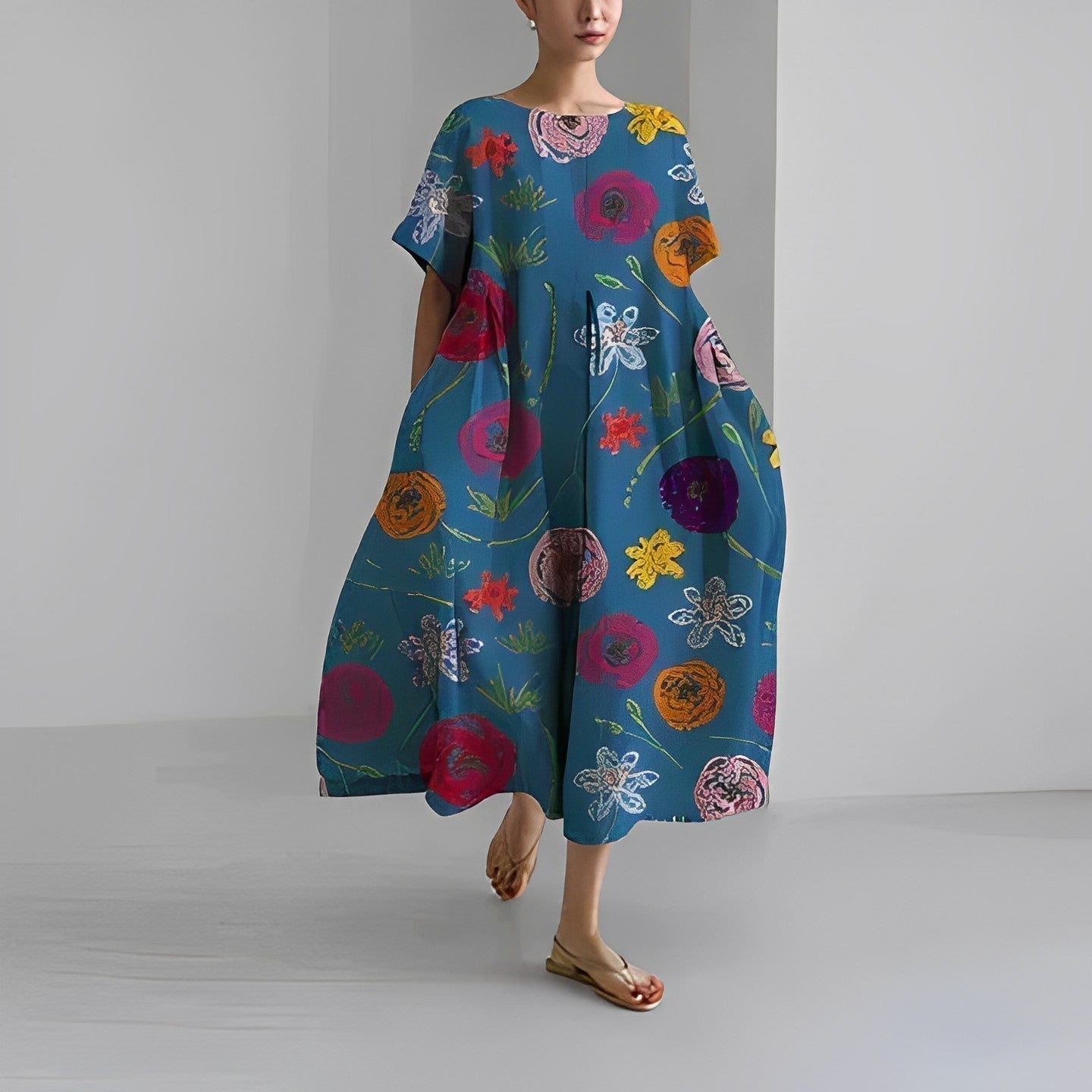 DAISY I ELEGANTES SWING-MIDIKLEID