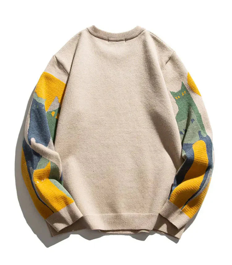 EMILIA I PULLOVER MIT KATZENDESIGN