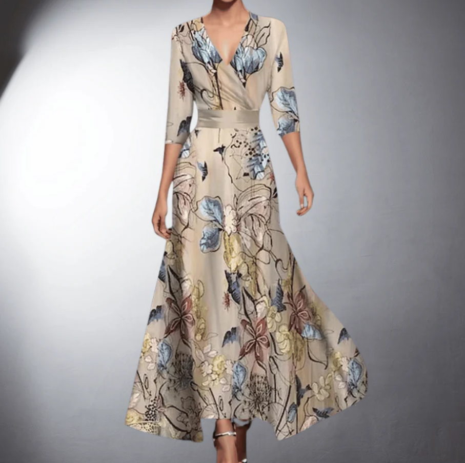 ZOE I KLASSISCHES FLORALES MAXIKLEID