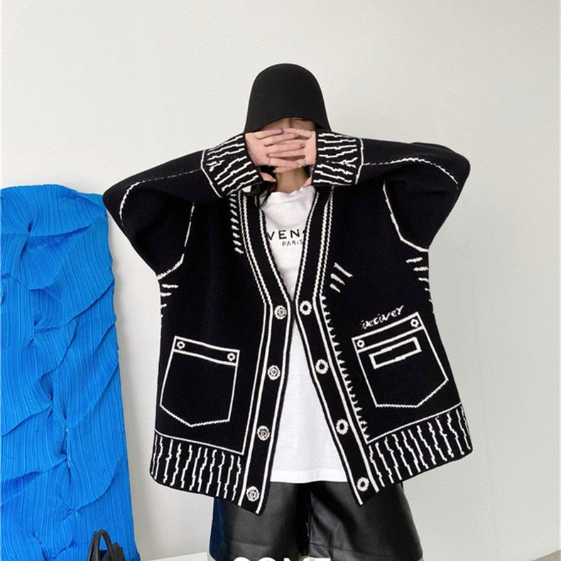 RIANNE I STILVOLLE ÜBERGRÖSSE STRICKJACKE