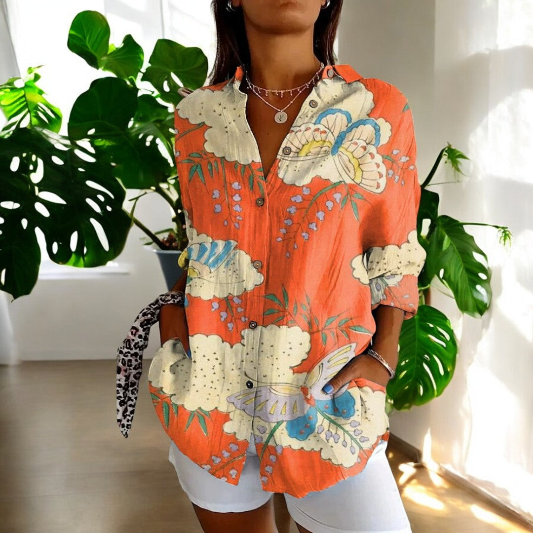 SIDONIA I VINTAGE-LANGARM-BLUSE
