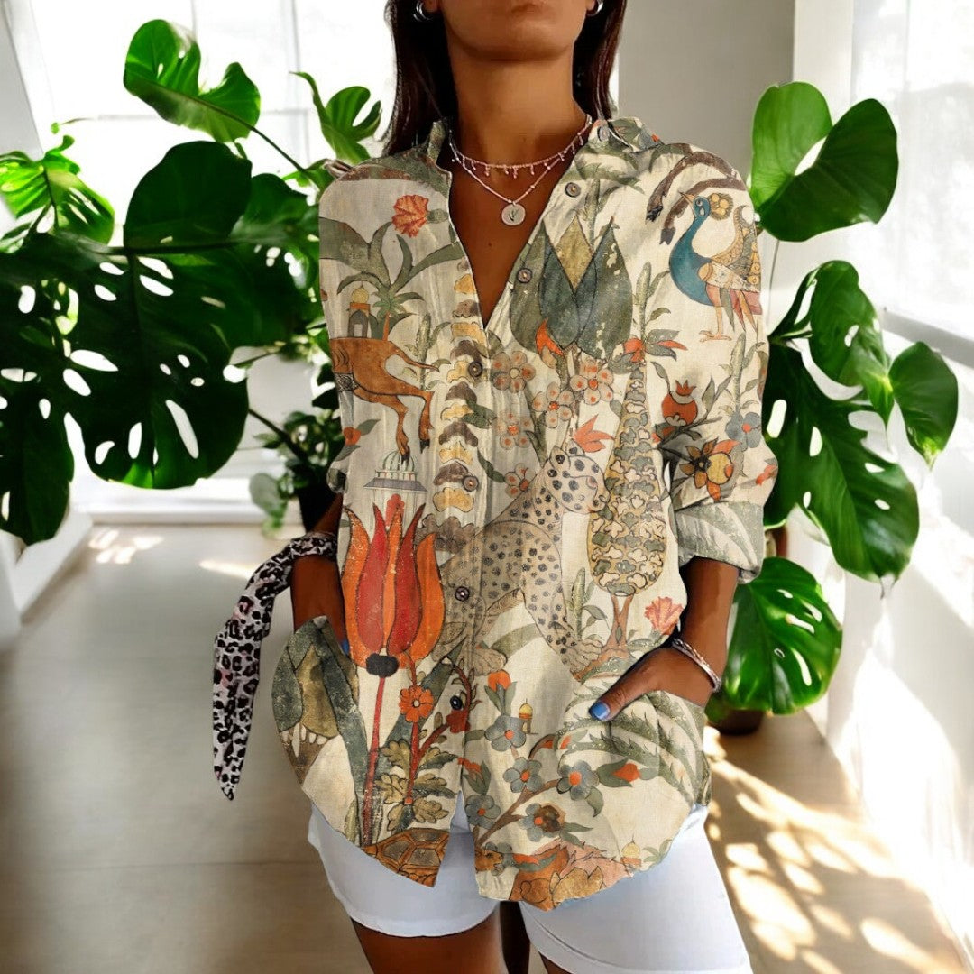 SIDONIA I VINTAGE-LANGARM-BLUSE