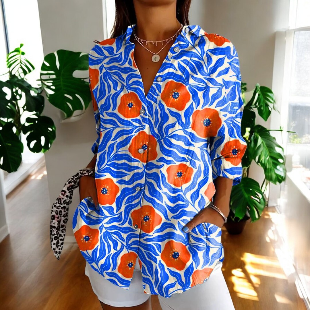 SIDONIA I VINTAGE-LANGARM-BLUSE