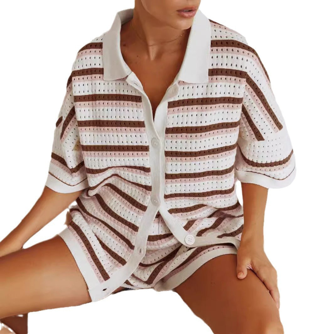 PIXIE I MODISCHES STRICK-TOP & SHORT-SET