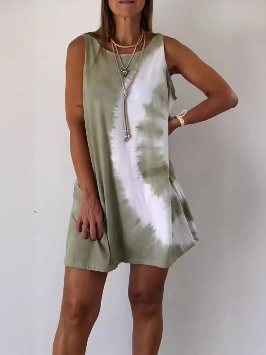 JOSIE I MINI-KLEID MIT FARBVERLAUF UND BATIK-PRINT