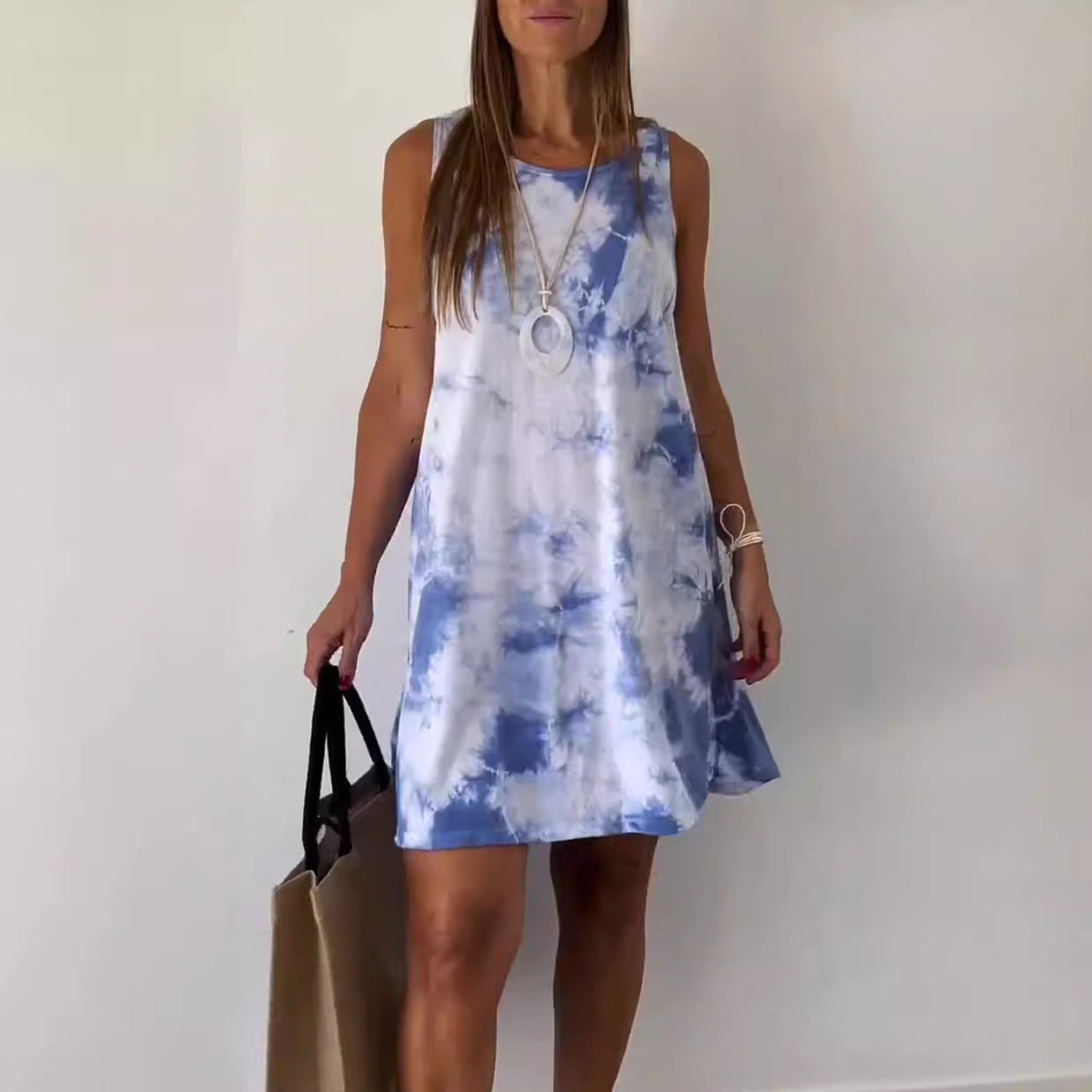 JOSIE I MINI-KLEID MIT FARBVERLAUF UND BATIK-PRINT