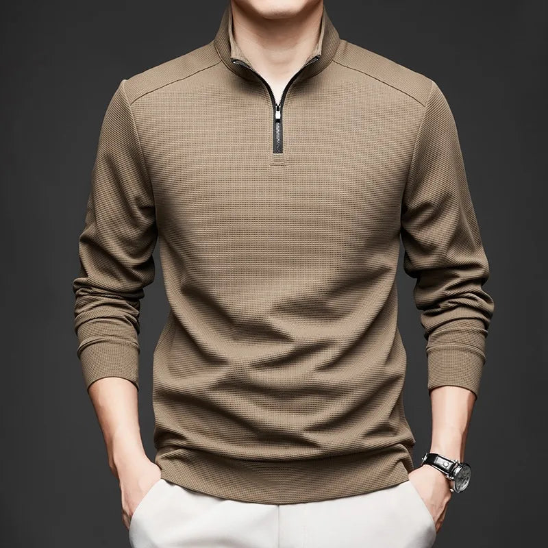 COLE I WAFFELSTRICK-LANGARM-POLOSHIRT