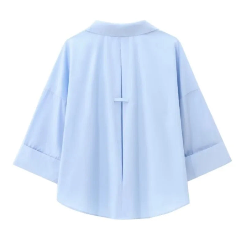 EUSEBIA I ELEGANTE V-AUSSCHNITT-BLUSE