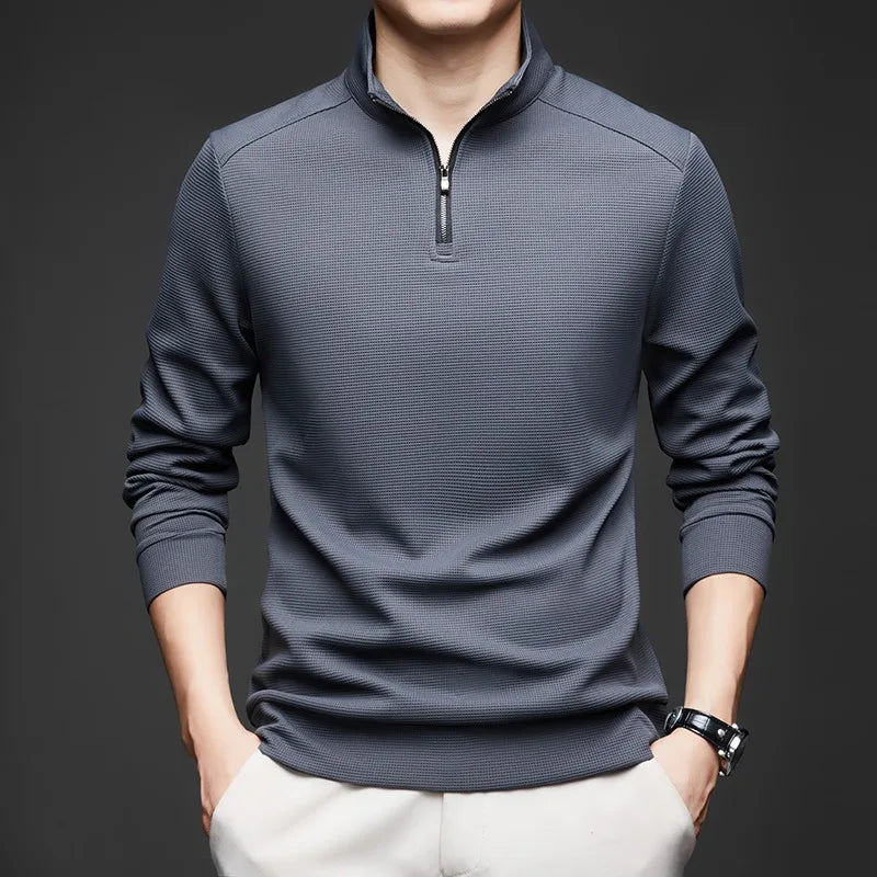 COLE I WAFFELSTRICK-LANGARM-POLOSHIRT