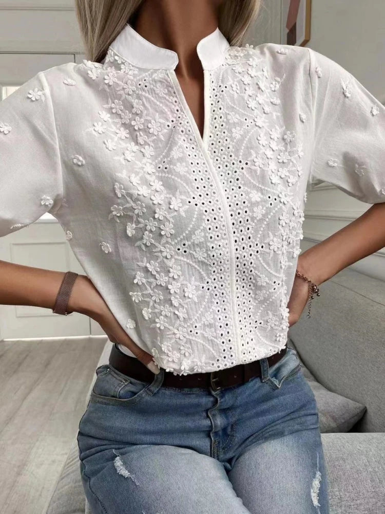IDELHILD I BLUSE MIT ELEGANTER STICKEREI