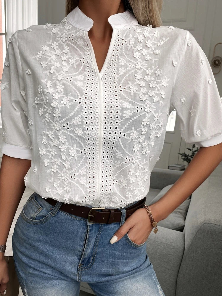IDELHILD I BLUSE MIT ELEGANTER STICKEREI