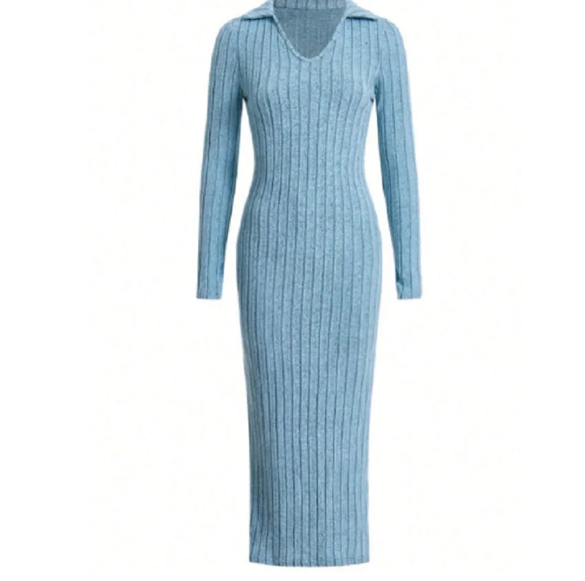 VALESKA I ELEGANTEN PULLOVER-MAXIKLEID