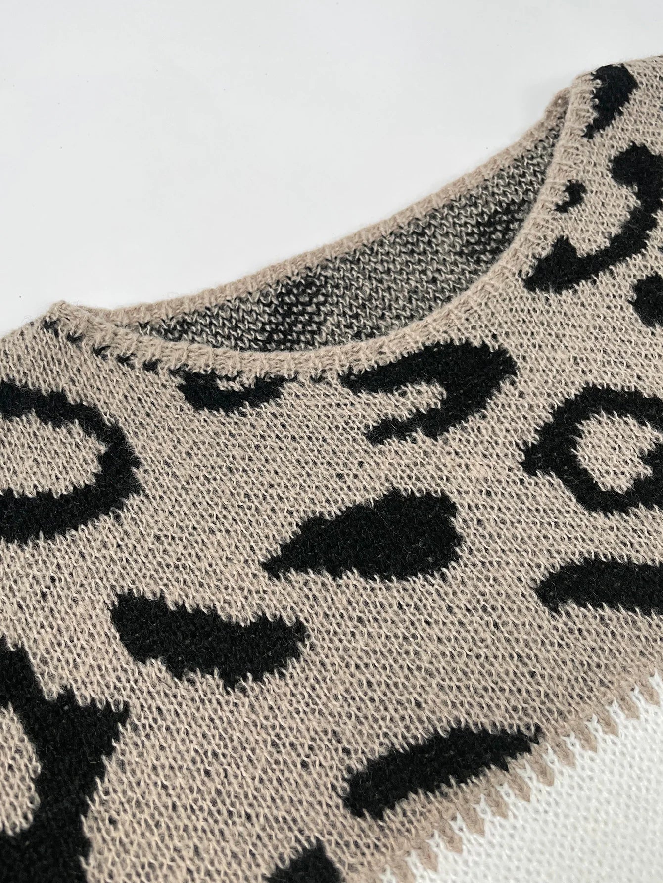INGRID I PULLOVER MIT LEOPARDENMUSTER