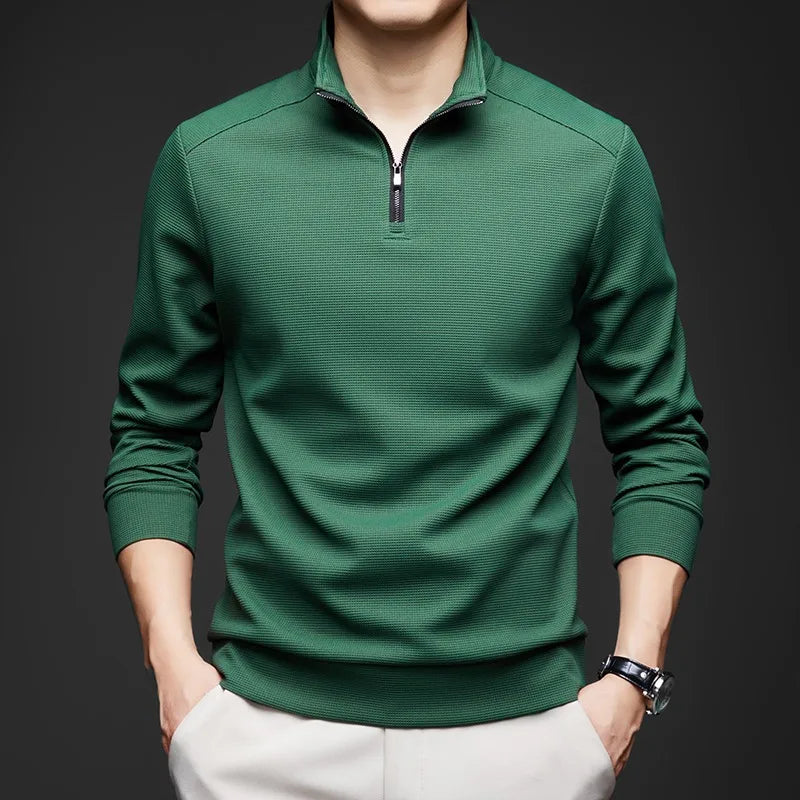 COLE I WAFFELSTRICK-LANGARM-POLOSHIRT