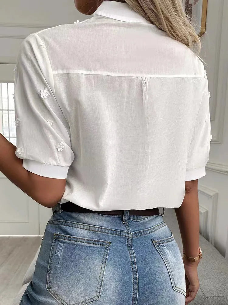 IDELHILD I BLUSE MIT ELEGANTER STICKEREI
