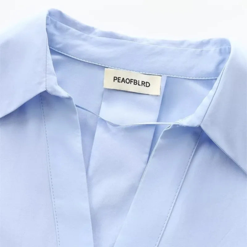 EUSEBIA I ELEGANTE V-AUSSCHNITT-BLUSE