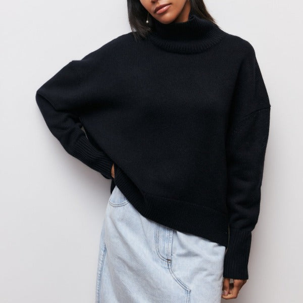 EVELINE I ROLLKRAGEN-STRICKPULLOVER