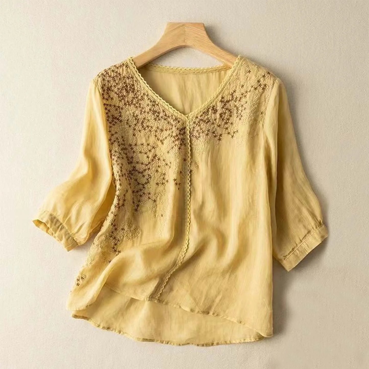 THELFRIDA I ELEGANTE LEINENBLUSE