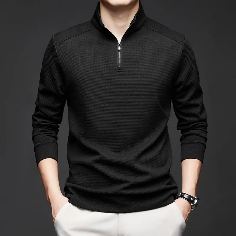 COLE I WAFFELSTRICK-LANGARM-POLOSHIRT