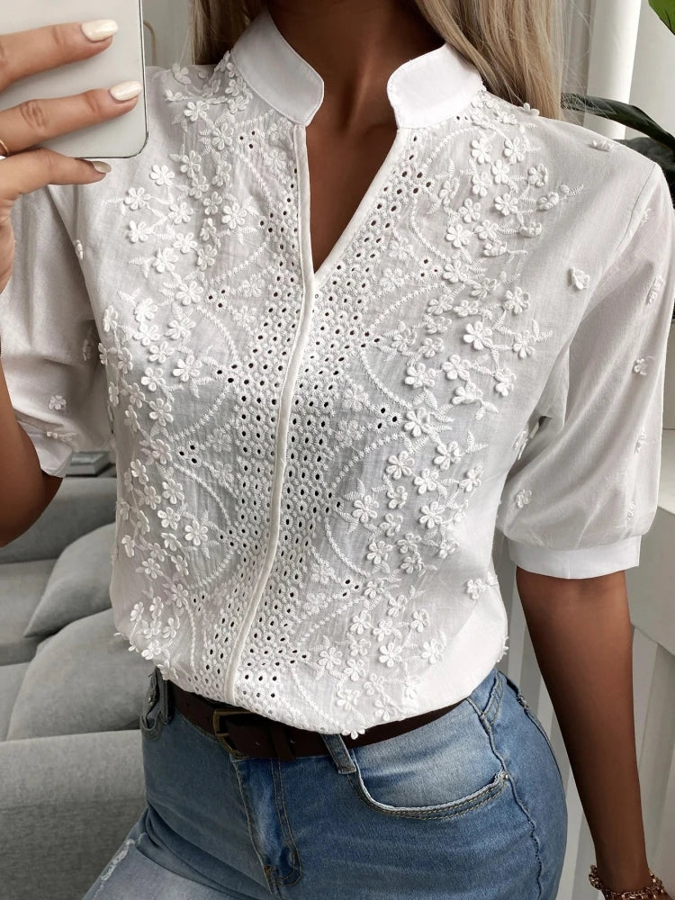 IDELHILD I BLUSE MIT ELEGANTER STICKEREI