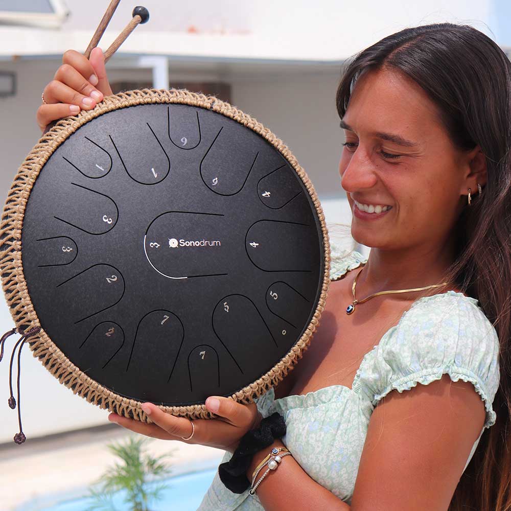 Sonodrum Zungentrommel - "Premium" - Handgefertigt - 35,5cm - 15 Zungen - C-Dur