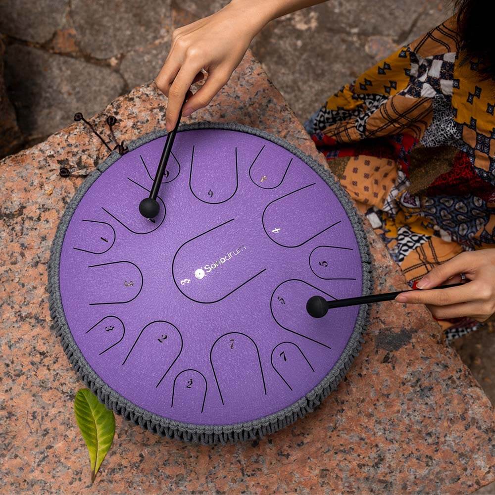 Sonodrum Zungentrommel - "Premium" - Handgefertigt - 35,5cm - 15 Zungen - C-Dur