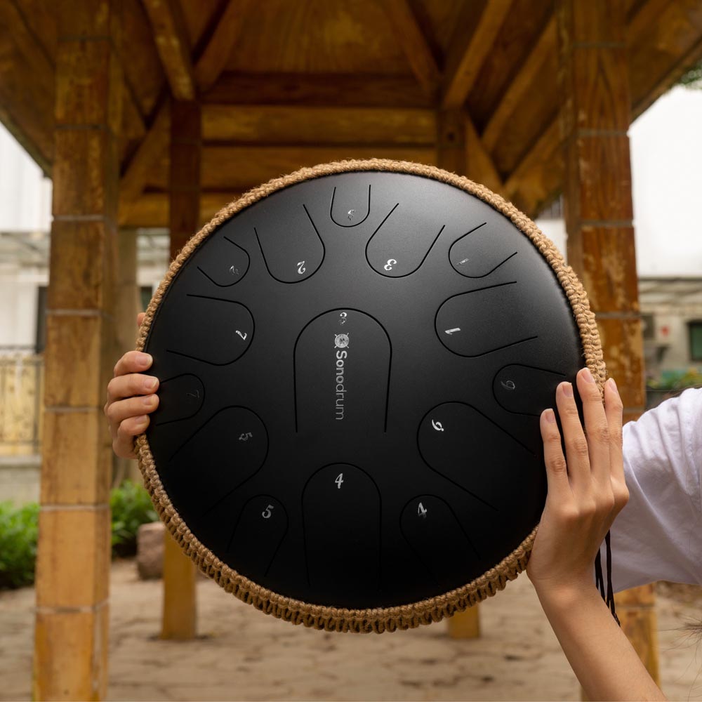 Sonodrum Zungentrommel - "Premium" - Handgefertigt - 35,5cm - 15 Zungen - C-Dur