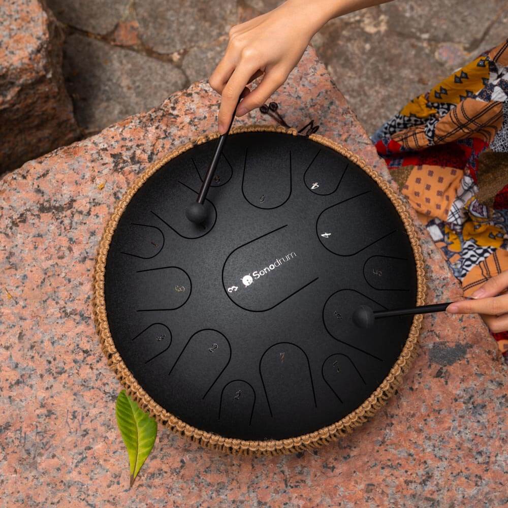 Sonodrum Zungentrommel - "Premium" - Handgefertigt - 35,5cm - 15 Zungen - C-Dur