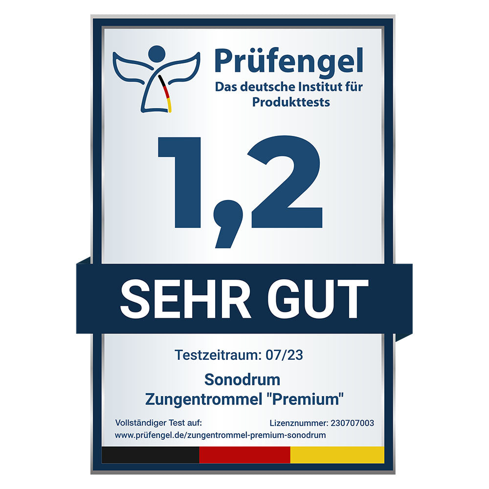 Sonodrum Zungentrommel - "Premium" - Handgefertigt - 35,5cm - 15 Zungen - C-Dur