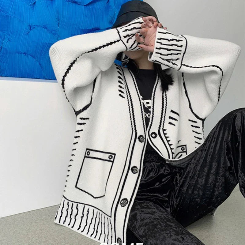 RIANNE I STILVOLLE ÜBERGRÖSSE STRICKJACKE