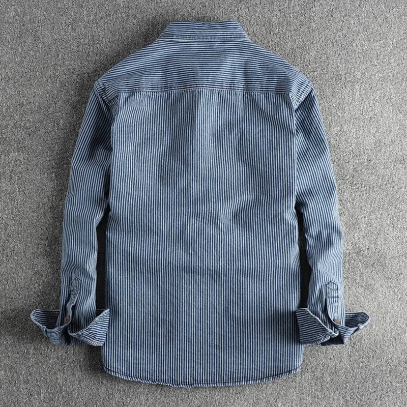 VOLKER I LANGARMHEMD AUS DENIM