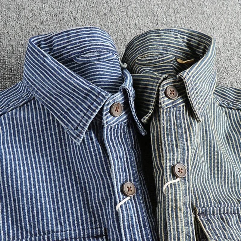 VOLKER I LANGARMHEMD AUS DENIM