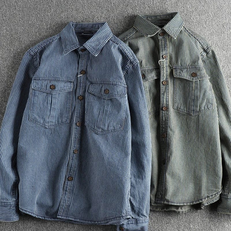 VOLKER I LANGARMHEMD AUS DENIM