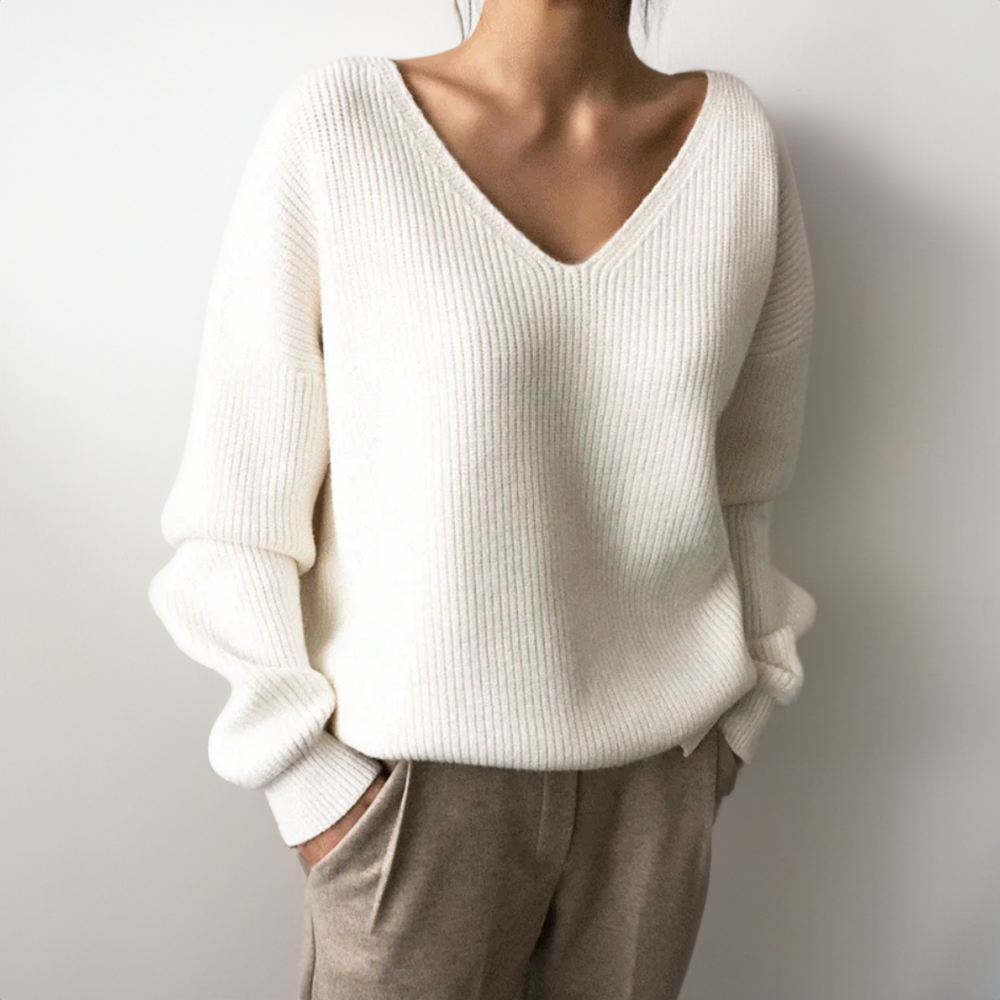 KERSTIN I STRICKPULLOVER MIT V-AUSSCHNITT