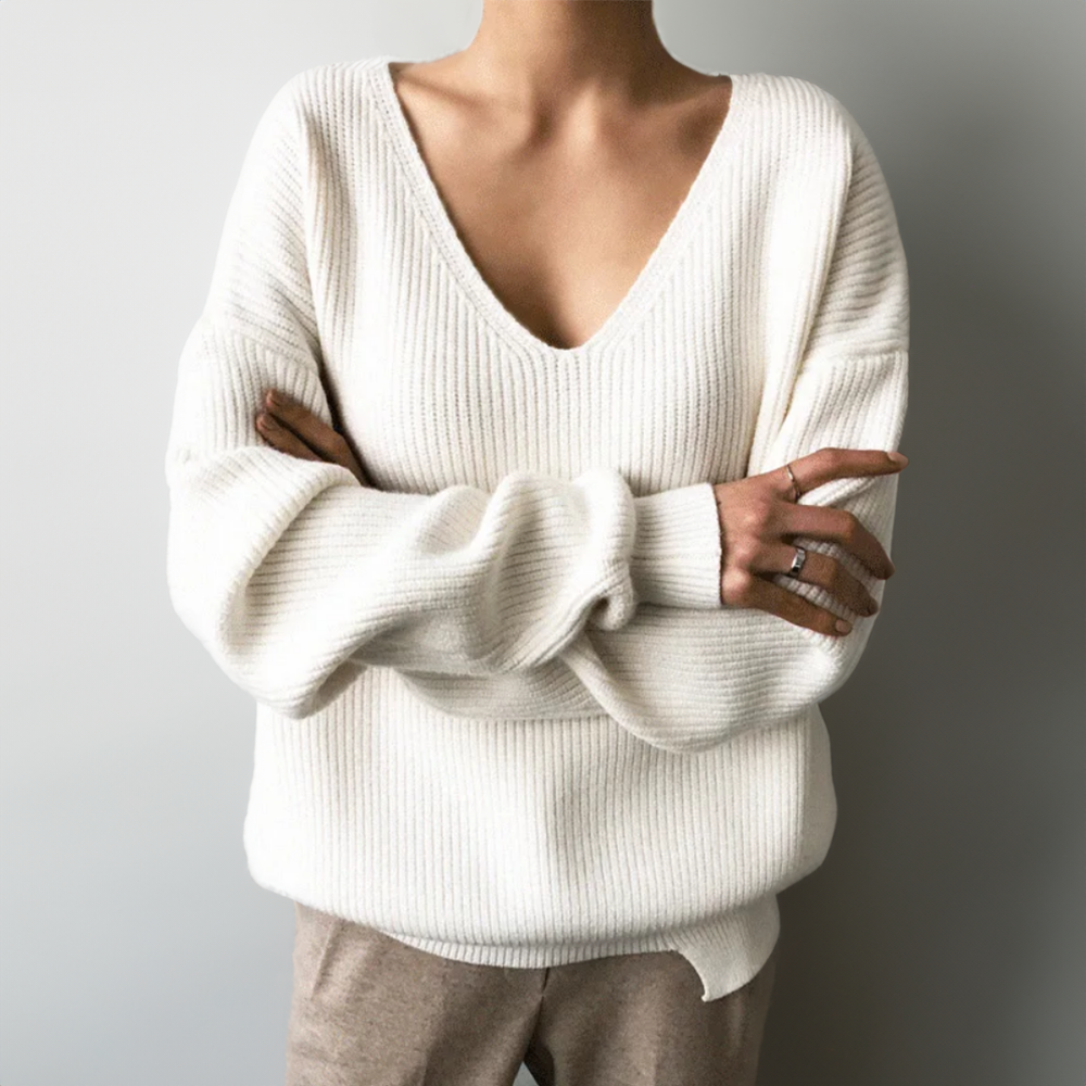KERSTIN I STRICKPULLOVER MIT V-AUSSCHNITT