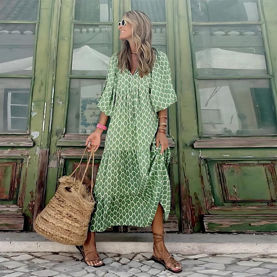 MABEL I LUFTIGES MAXIKLEID MIT GEOMETRISCHEM PRINT