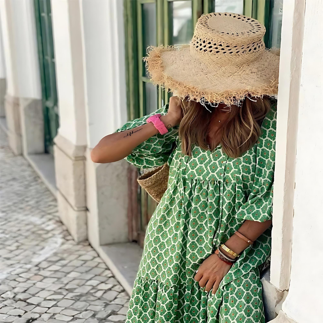 MABEL I LUFTIGES MAXIKLEID MIT GEOMETRISCHEM PRINT