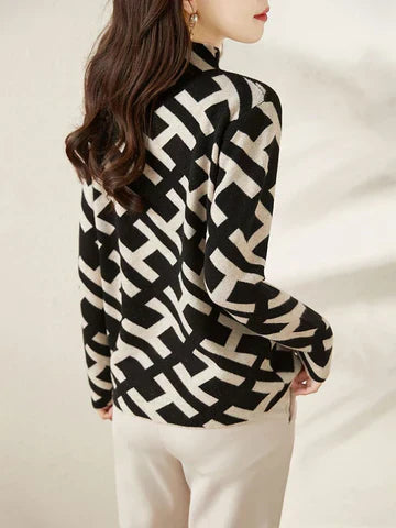 NATASCHA I BEDRUCKTER PULLOVER