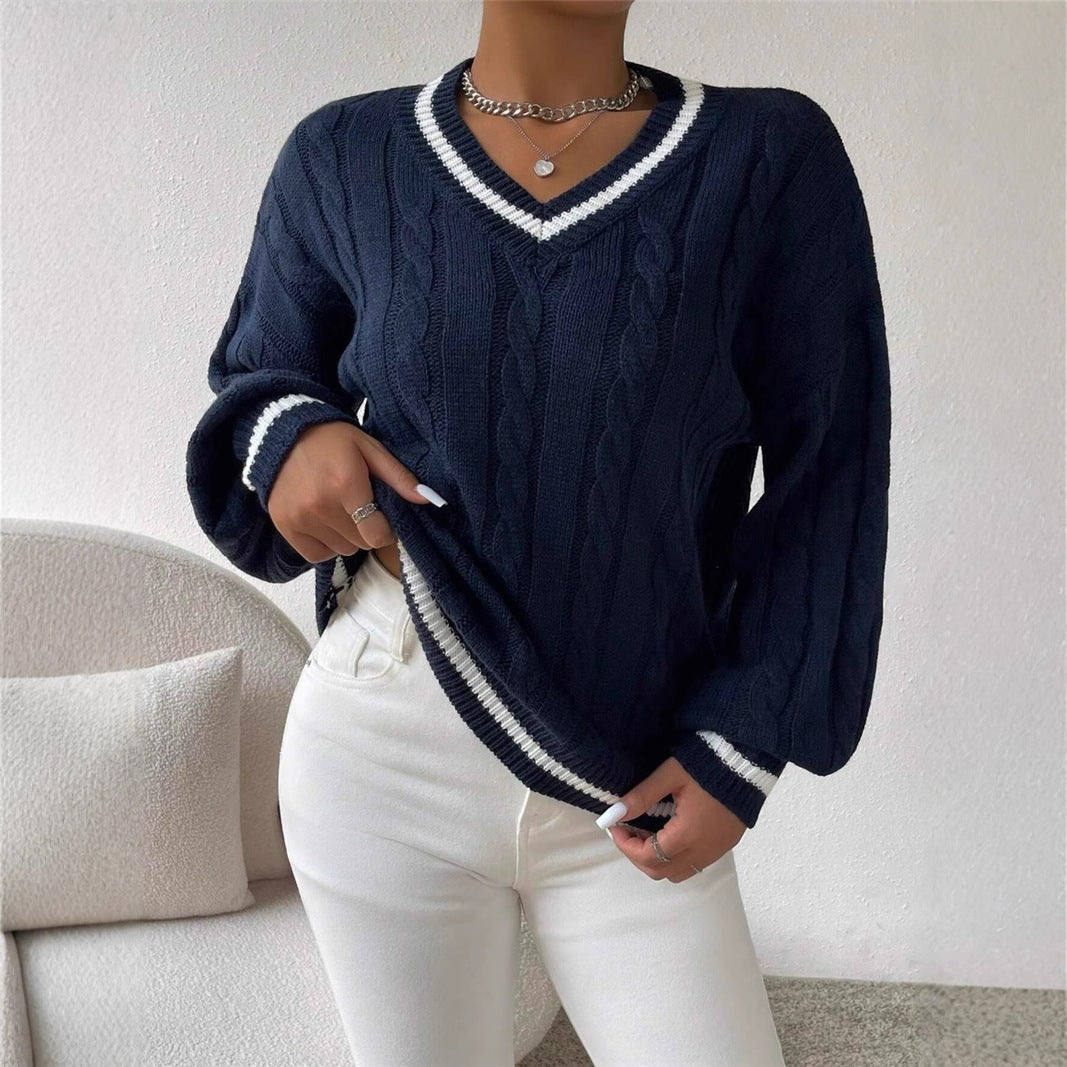 CLARISSA I V-AUSSCHNITT STRICKPULLOVER