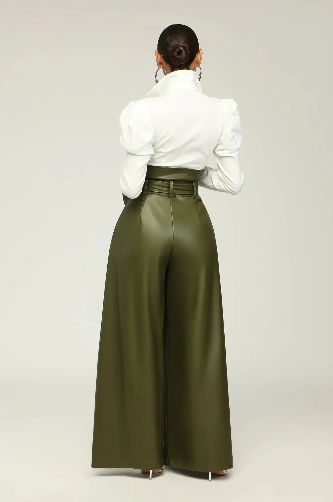 JOHANNA I KUNSTLEDERHOSE MIT HOHER TAILLE