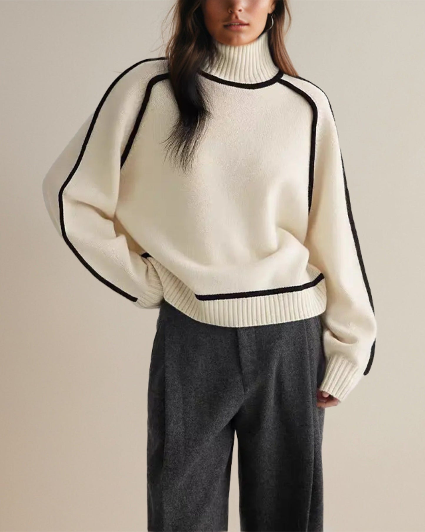INES I ROLLKRAGEN-PULLOVER