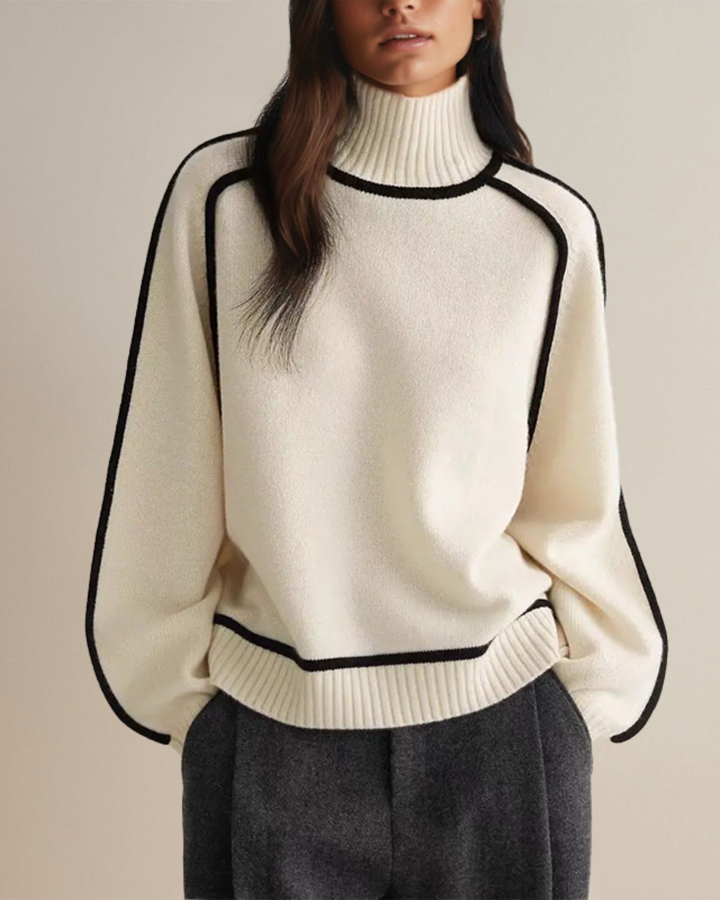 INES I ROLLKRAGEN-PULLOVER