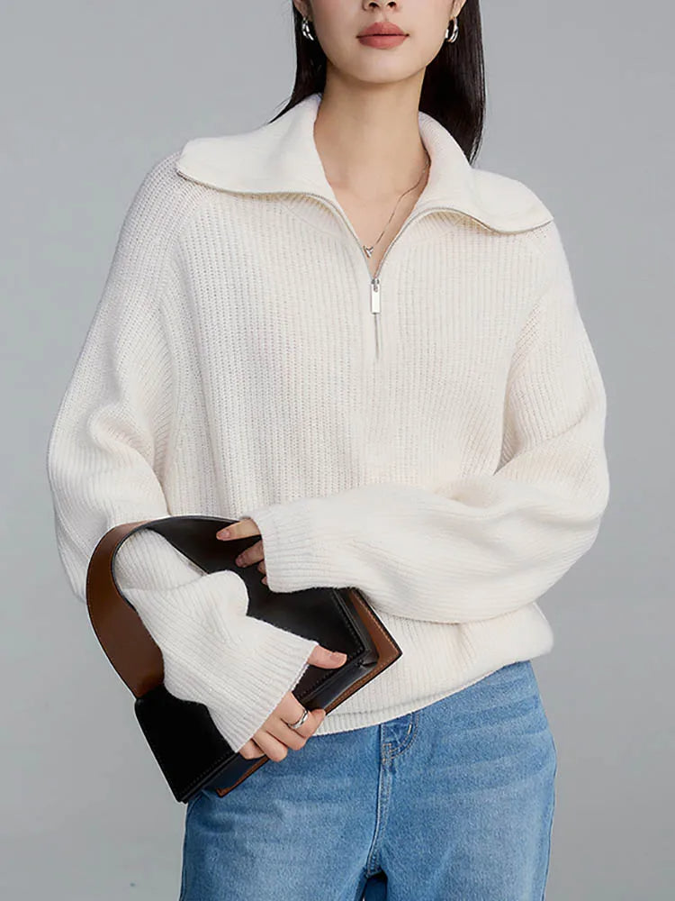 MARGIT I PULLOVER MIT KURZEM REISSVERSCHLUSS