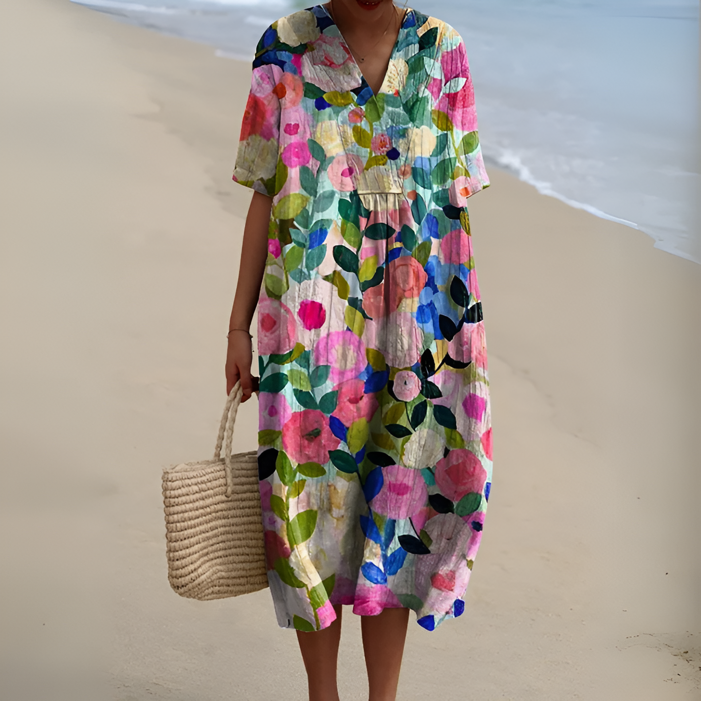 ALBRADA I MEHRFARBIGES SOMMER-MAXIKLEID