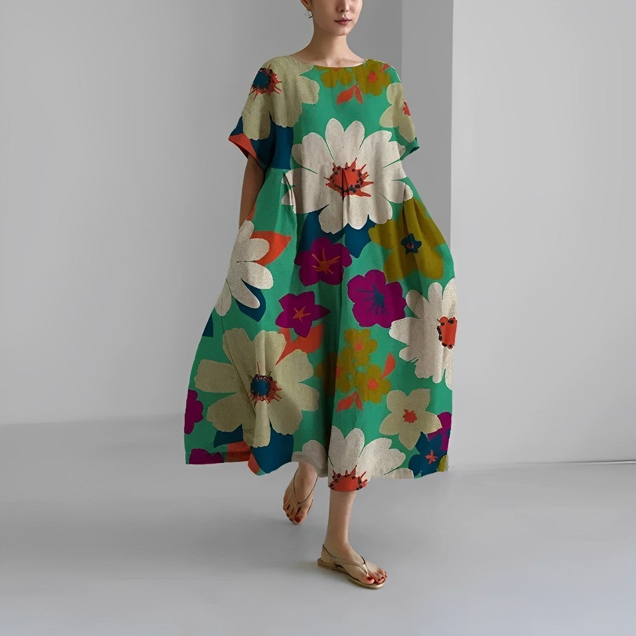 DAISY I ELEGANTES SWING-MIDIKLEID