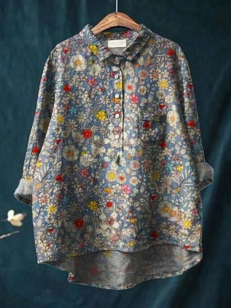 Vivienne | Vintage Floral Blouse