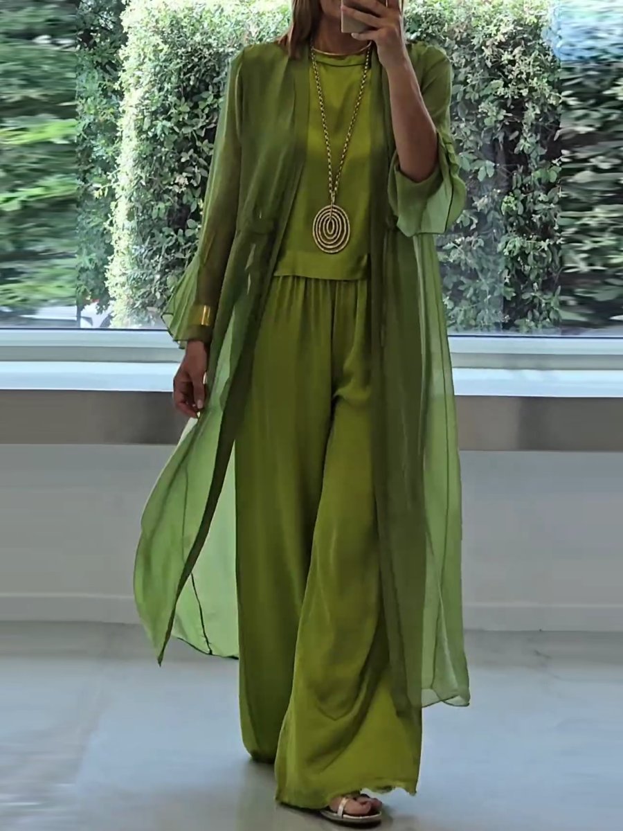 ELSBETHINE I ELEGANTES 3-TEILIGES SET AUS OBERTEIL UND HOSE