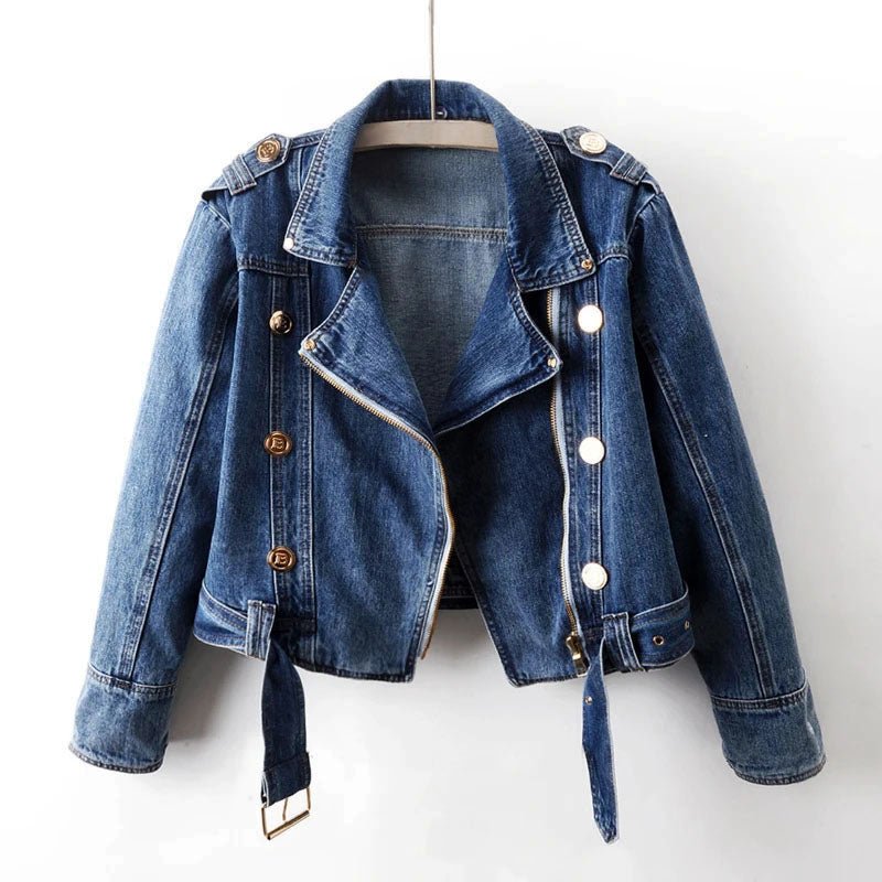 Isabelle DeLacroix Cropped Denim Jacket